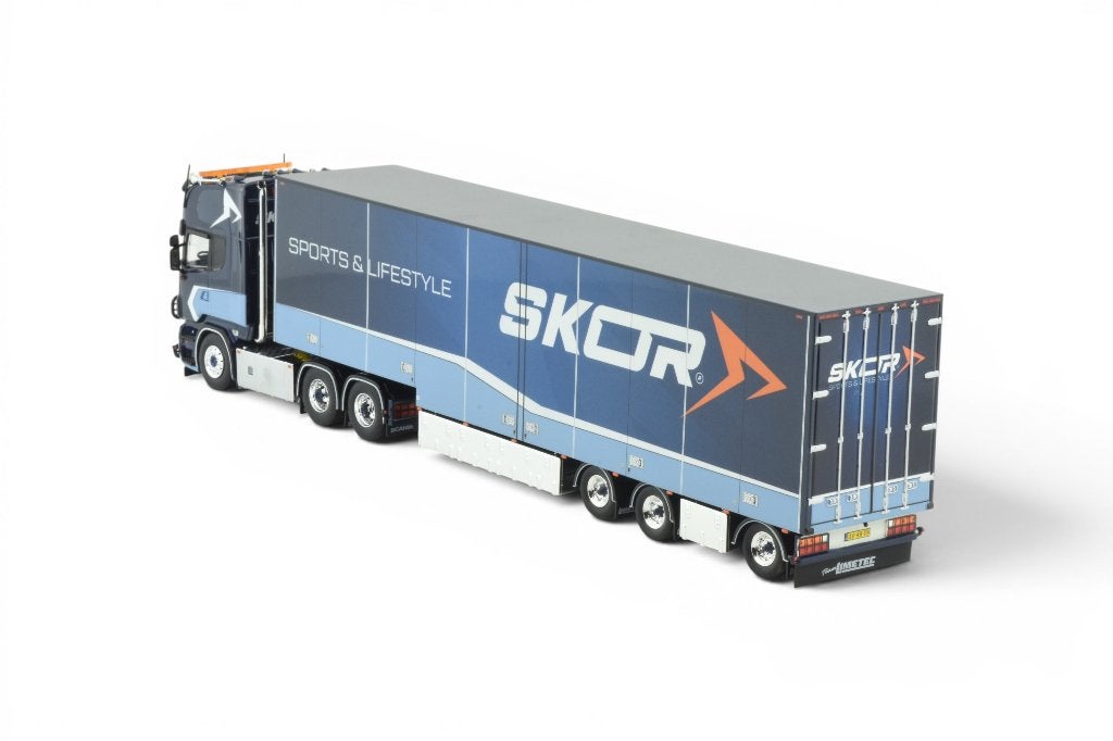 TEKNO SCANIA R SERIE TOPLINE MET STEPDECK OPLEGGER SKOR, Hobby en Vrije tijd, Modelauto's | 1:50, Ophalen of Verzenden, Nieuw
