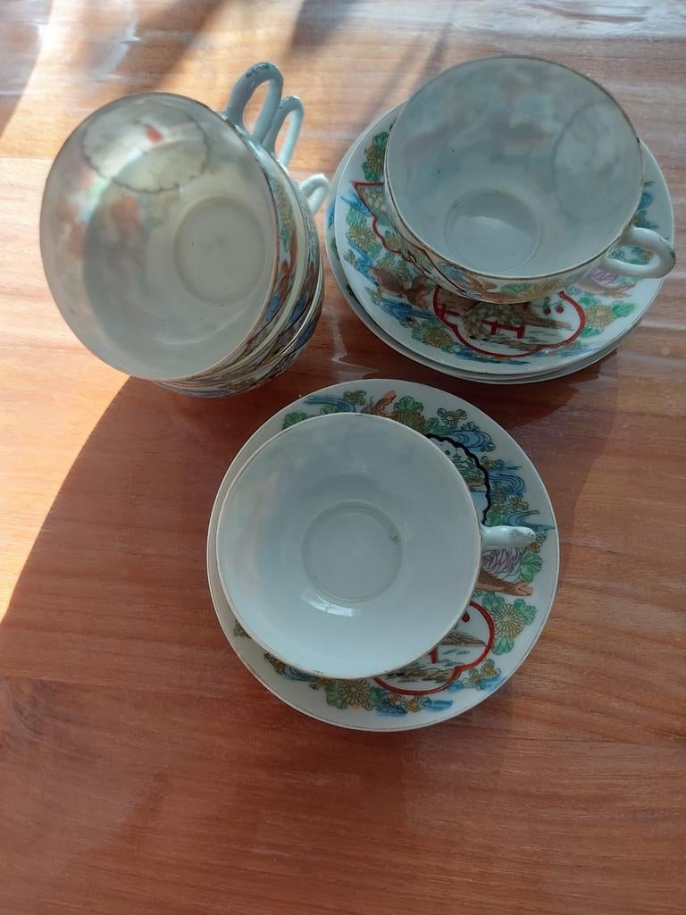 Vintage Chinees kop en schotel set - Goedewaagen Gouda, Ophalen
