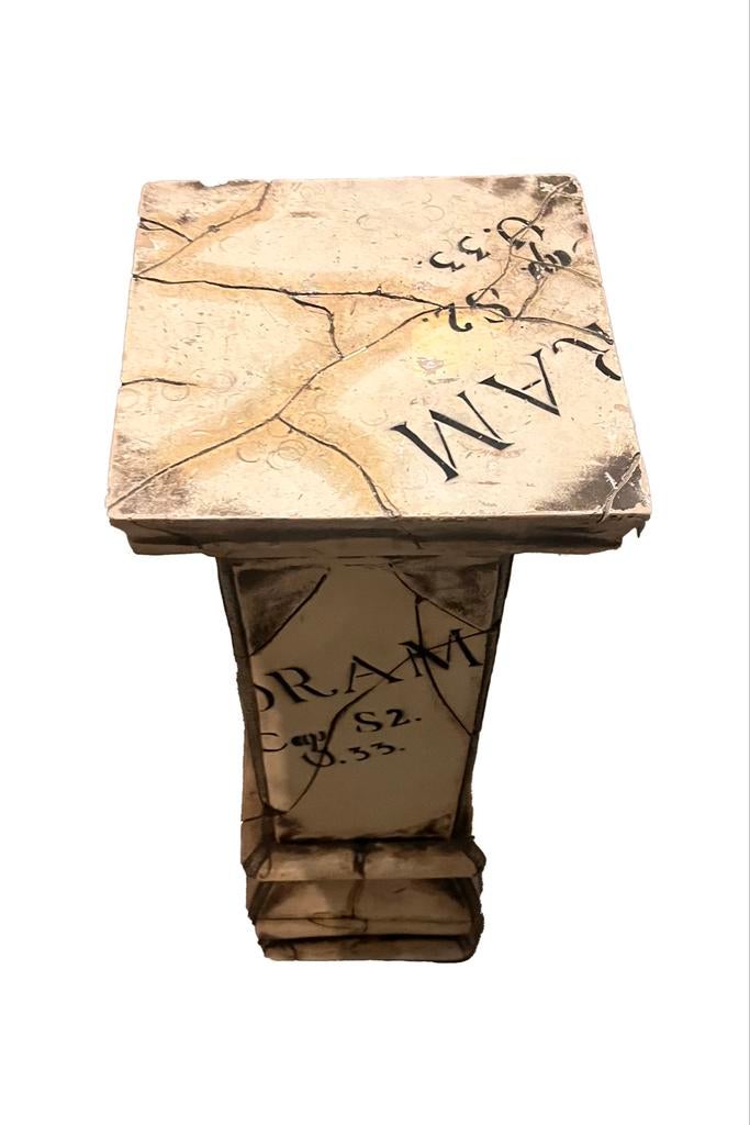 Decoratieve zuil met antieke look 70 cm hoog, Ophalen, Zo goed als nieuw