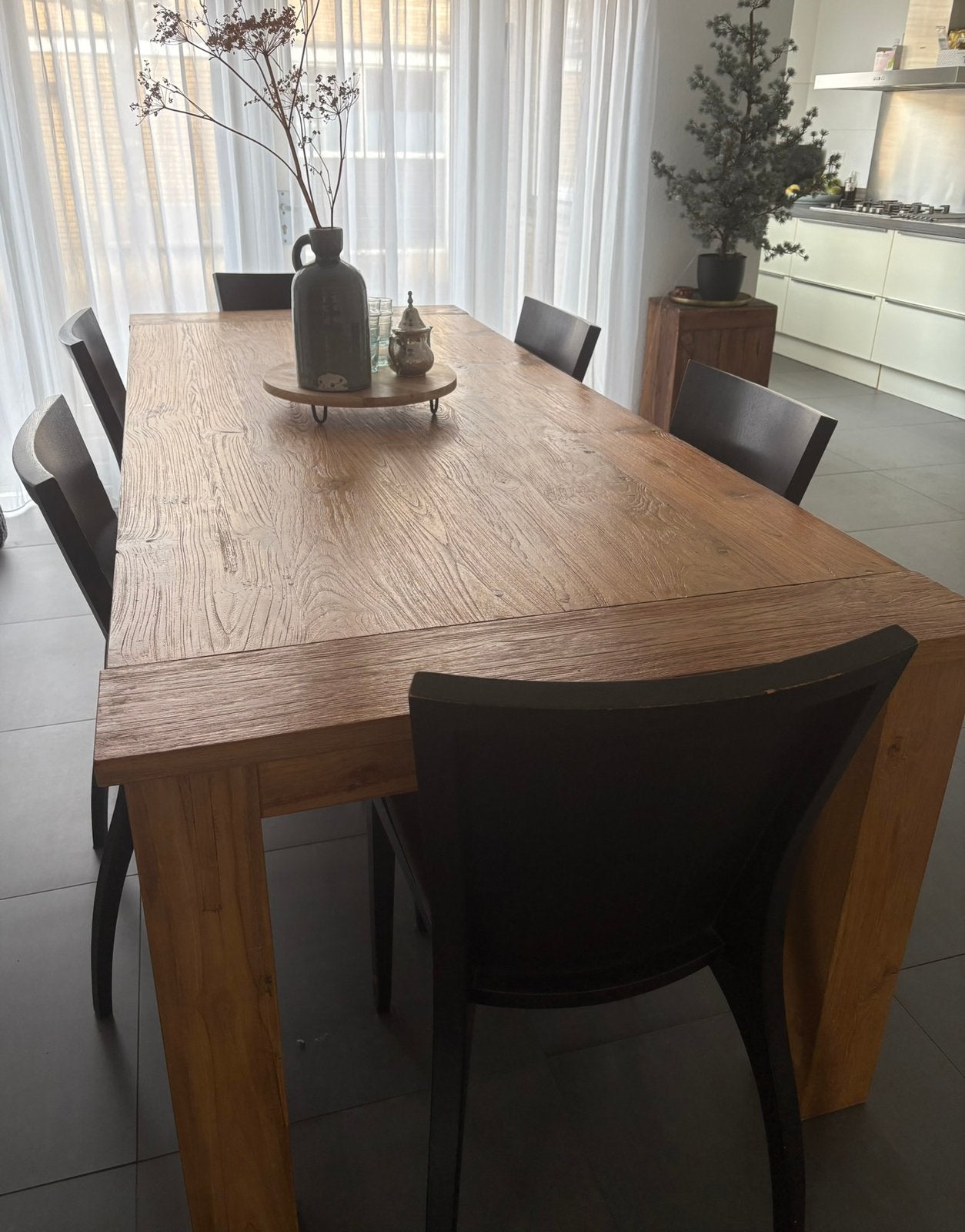 6 design eetkamerstoelen, Huis en Inrichting, Stoelen, Ophalen, Gebruikt, Bruin, Vijf, Zes of meer stoelen
