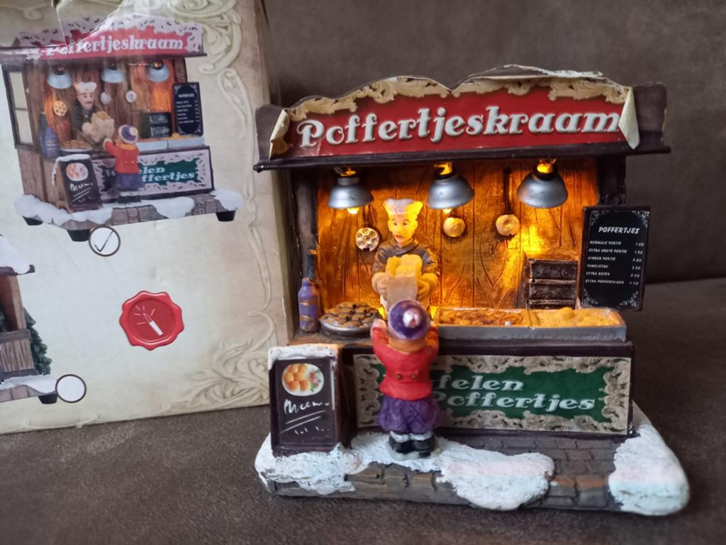 Poffertjeskraam met verlichting, Diversen, Kerst, Ophalen of Verzenden, Gebruikt
