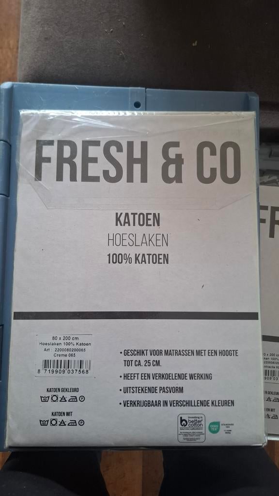 Fresh & Co hoeslakens 80x200cm, Ophalen of Verzenden
