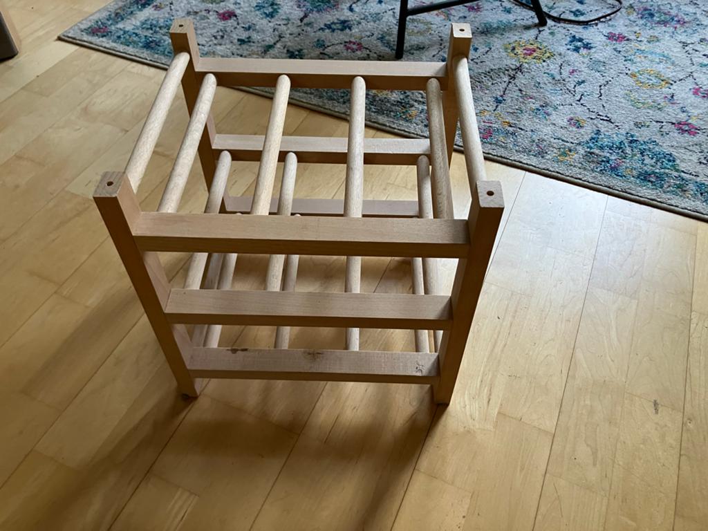 Houten wijnrek voor 9 flessen, Minder dan 50 cm, Ophalen of Verzenden, Zo goed als nieuw, Minder dan 50 cm