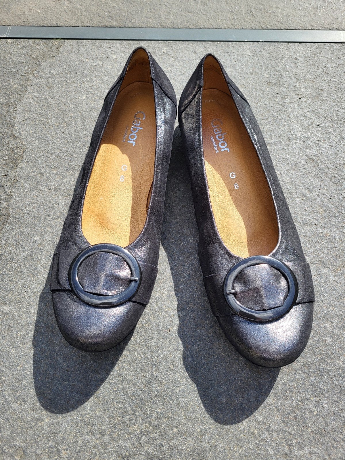 Gabor ballerina's, wijdte G, maat 41, Gabor, Grijs, Gedragen, Ballerina's