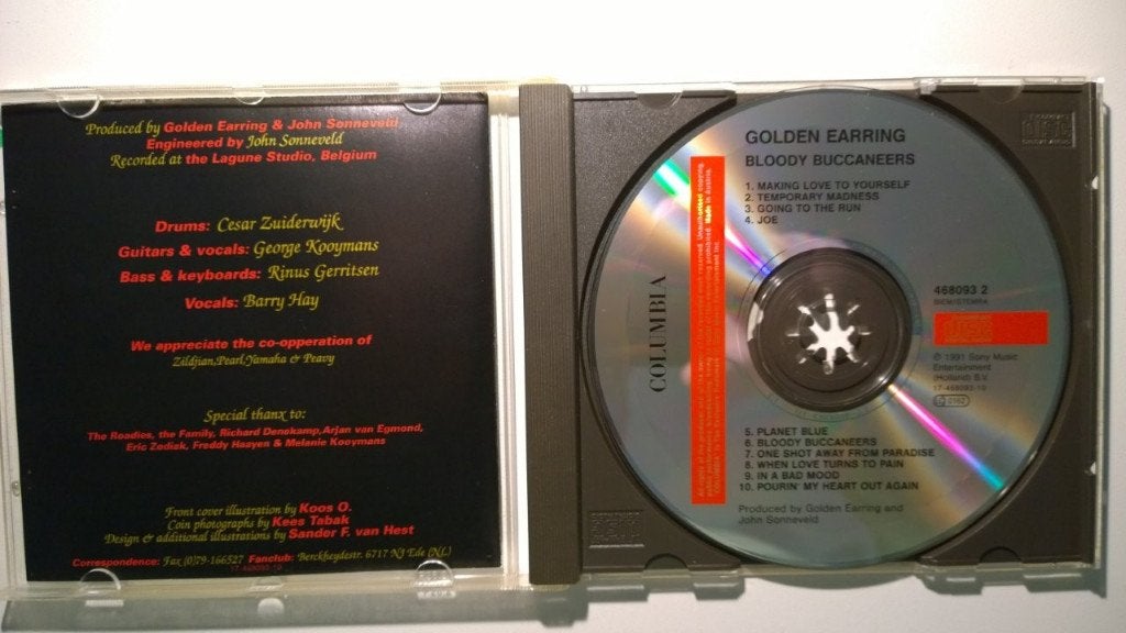 Golden Earring - Bloody Buccaneers, Cd's en Dvd's, Ophalen of Verzenden, Zo goed als nieuw, Poprock, Album