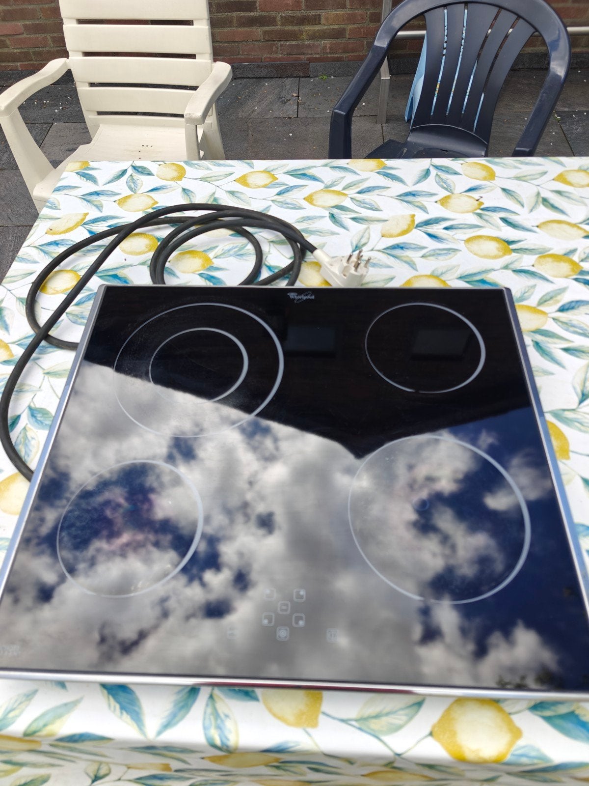Whirlpool keramische kookplaat 4 zones, Ophalen, Gebruikt, Keramisch, 4 kookzones