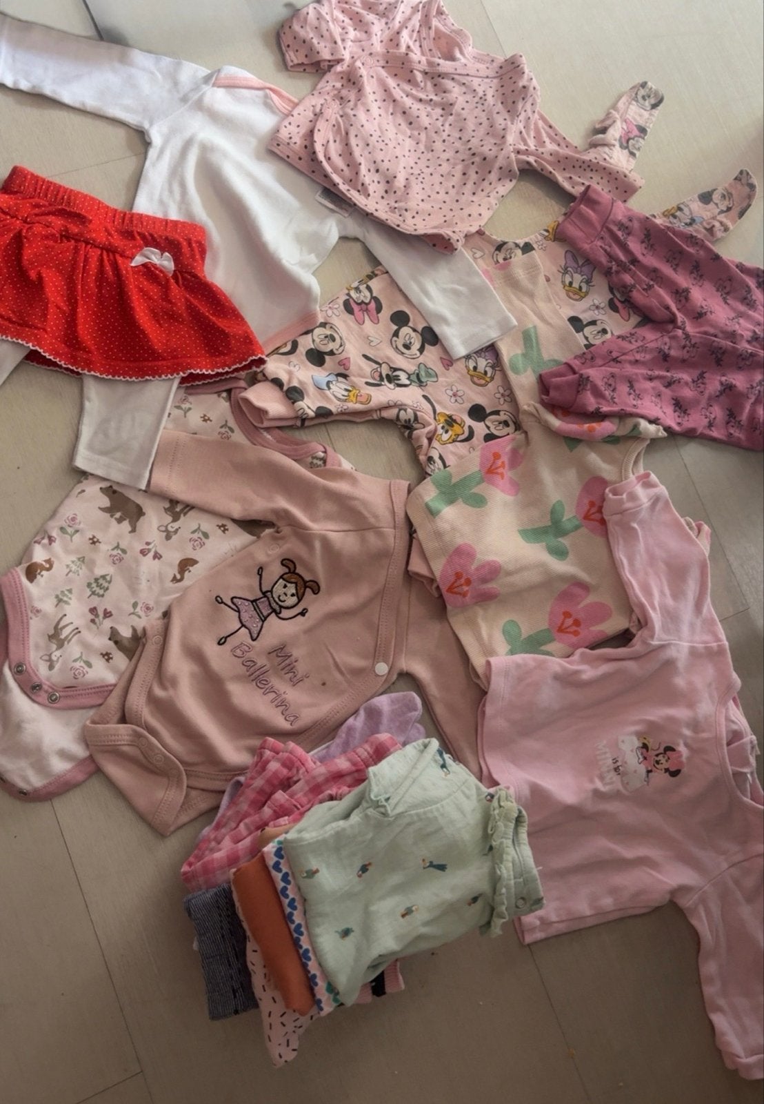 Kledingbundel meisjes maat 50-65 (rompers, shirts, leggings), Ophalen of Verzenden, Zo goed als nieuw, Maat 56