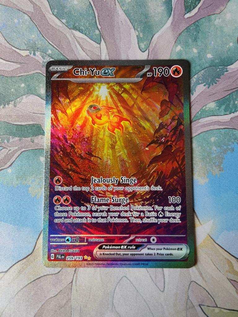 Pokemon paldea evolved chi-yu ex illustration 259/193, Ophalen of Verzenden, Nieuw, Losse kaart, Foil