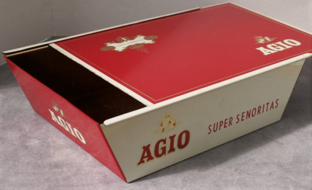 Rechthoekige doos blik met schuifdeksel AGIO super senoritas, Verzamelen, Ophalen of Verzenden, Zo goed als nieuw, Overige