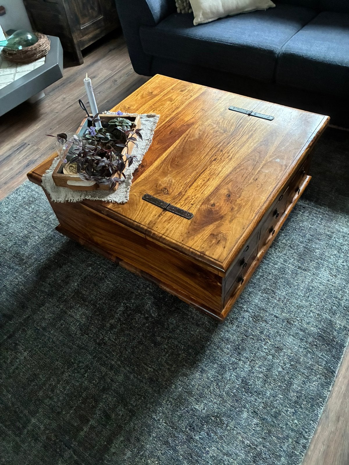 Salontafel/ kist te koop, Ophalen, 50 tot 100 cm, Vierkant, 50 tot 100 cm
