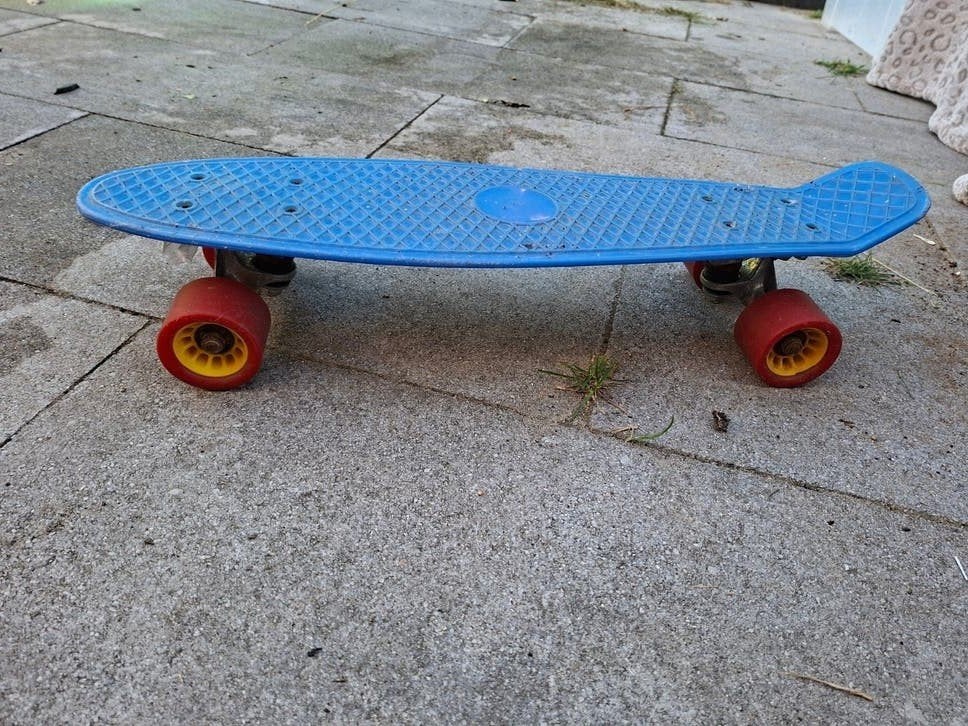 Skateboard blauw, Ophalen, Gebruikt, Skateboard