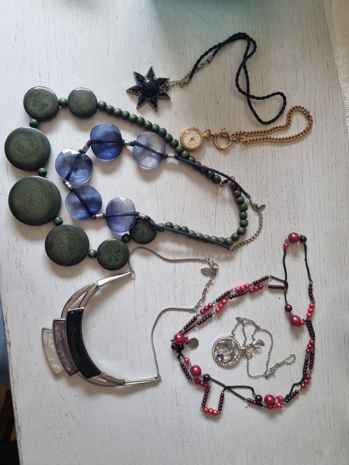 Diverse vintage sieraden - kettingen en meer, Ophalen, Overige materialen, Gebruikt, Overige kleuren