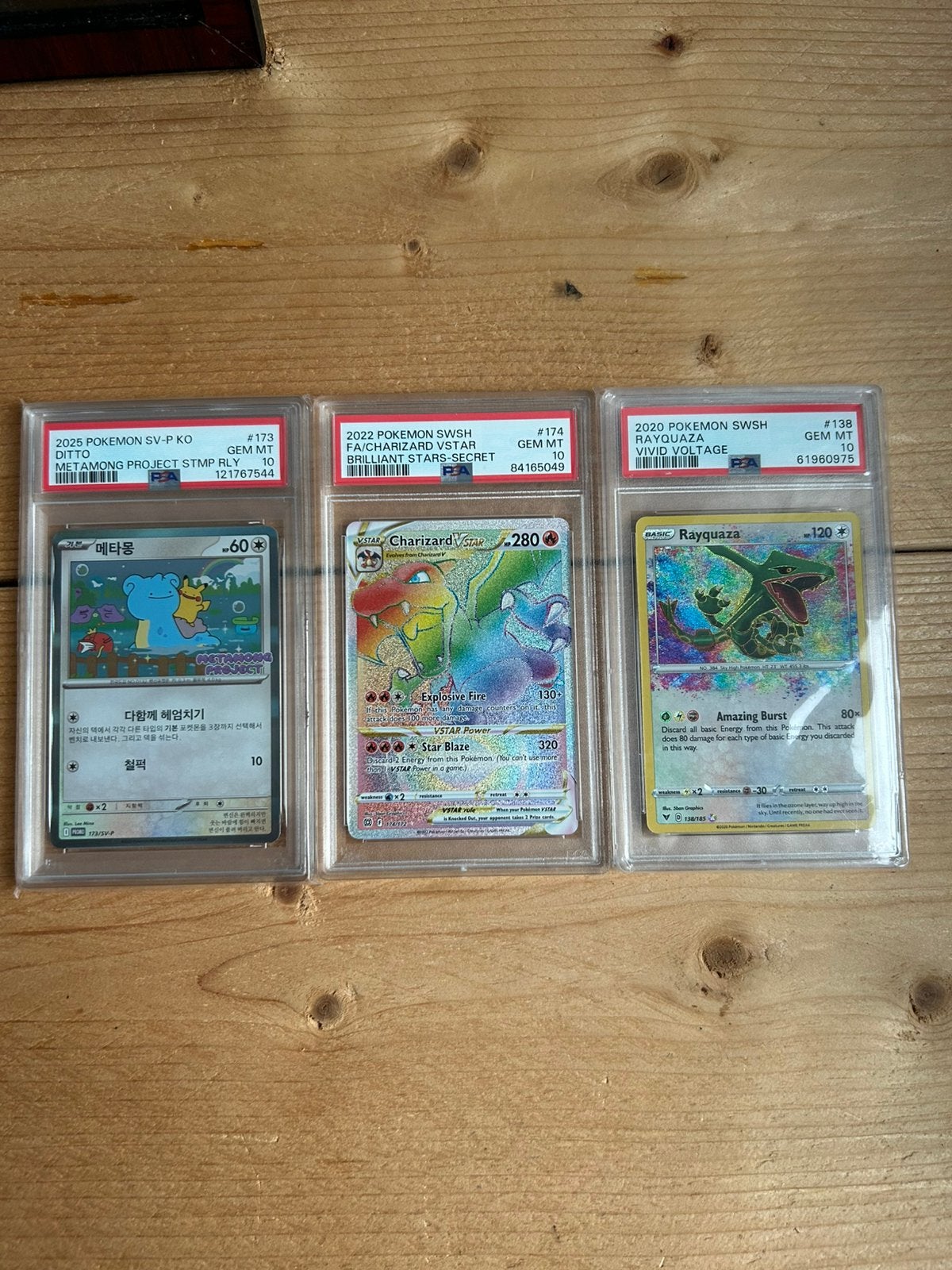 Pokemon kaarten psa 10 ditto charizard rayquaza, Hobby en Vrije tijd, Ophalen of Verzenden, Zo goed als nieuw