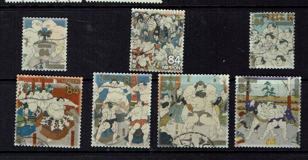 postzegels Japan Sumo worstelen  (2020), Ophalen of Verzenden, Gestempeld, Oost-Azië