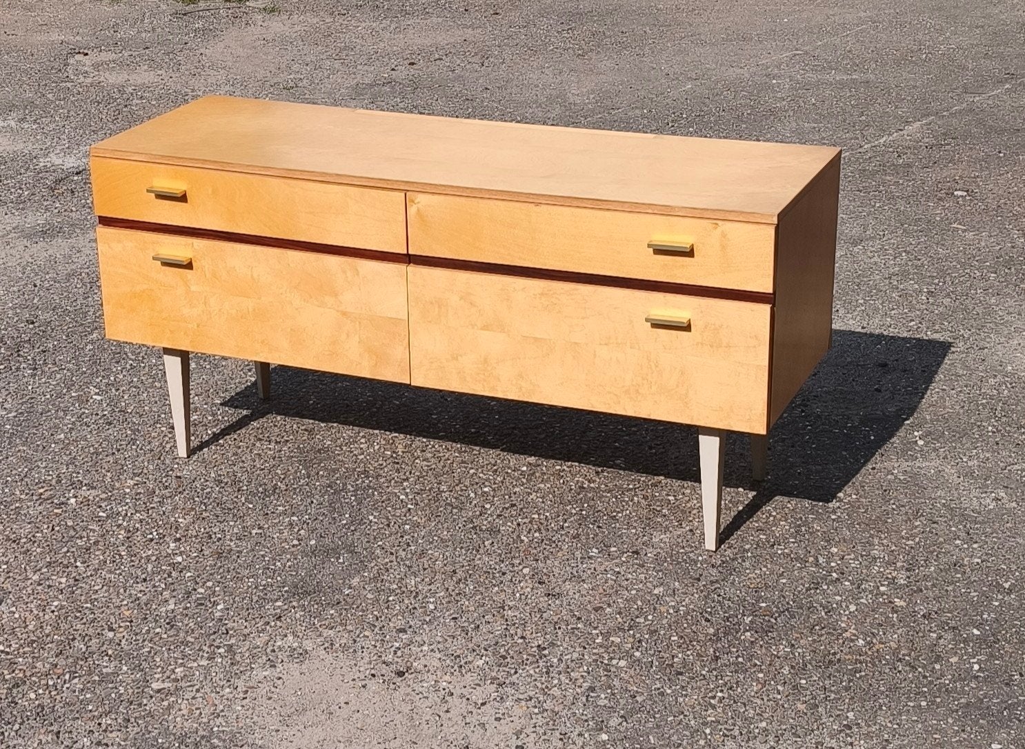 laag vintage jaren 60 dressoir kaptafel, Huis en Inrichting, Kasten | Dressoirs, Ophalen, Gebruikt, 100 tot 150 cm, 25 tot 50 cm