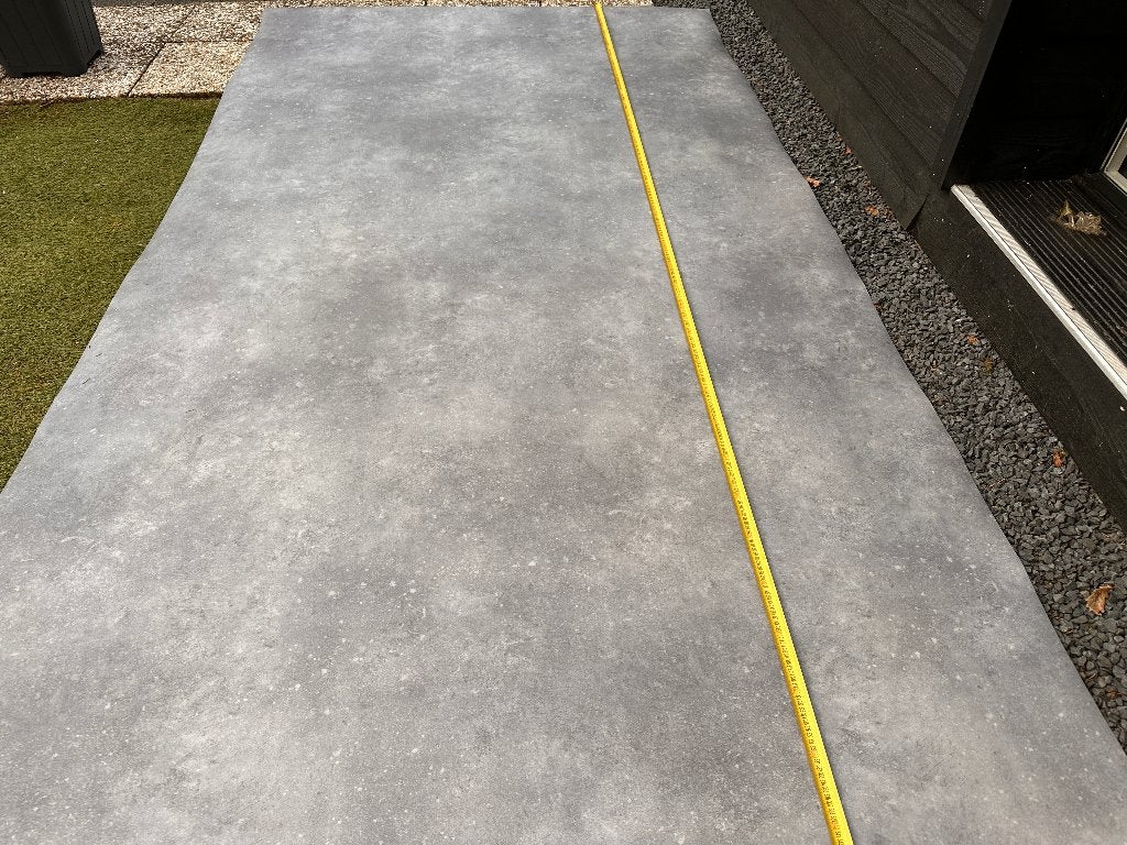 coupon vinyl grijs - betonlook 190x400 cm, Ophalen, Nieuw, Grijs, 5 tot 10 m²