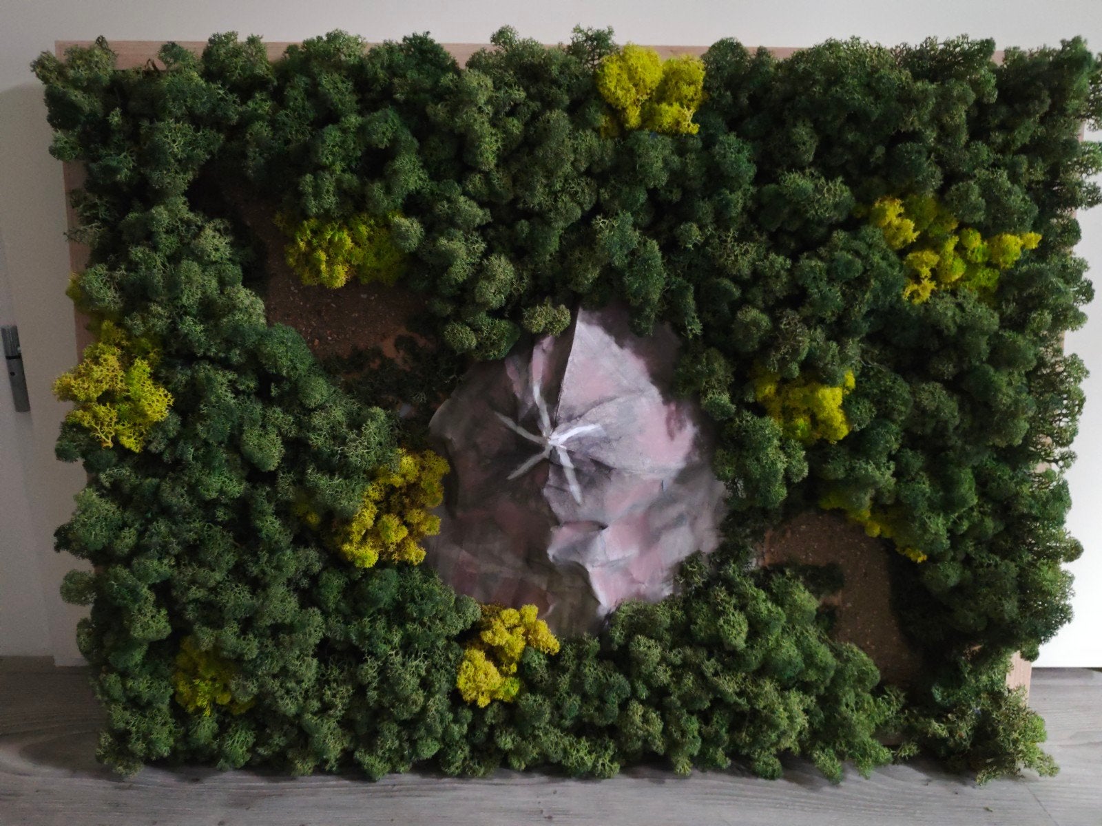 Uniek Mos Wandpaneel - Natuurlijke Wanddecoratie 72cm x 53cm, Meerkleurig, Nieuw, Ophalen of Verzenden, Natuurlijk materiaal
