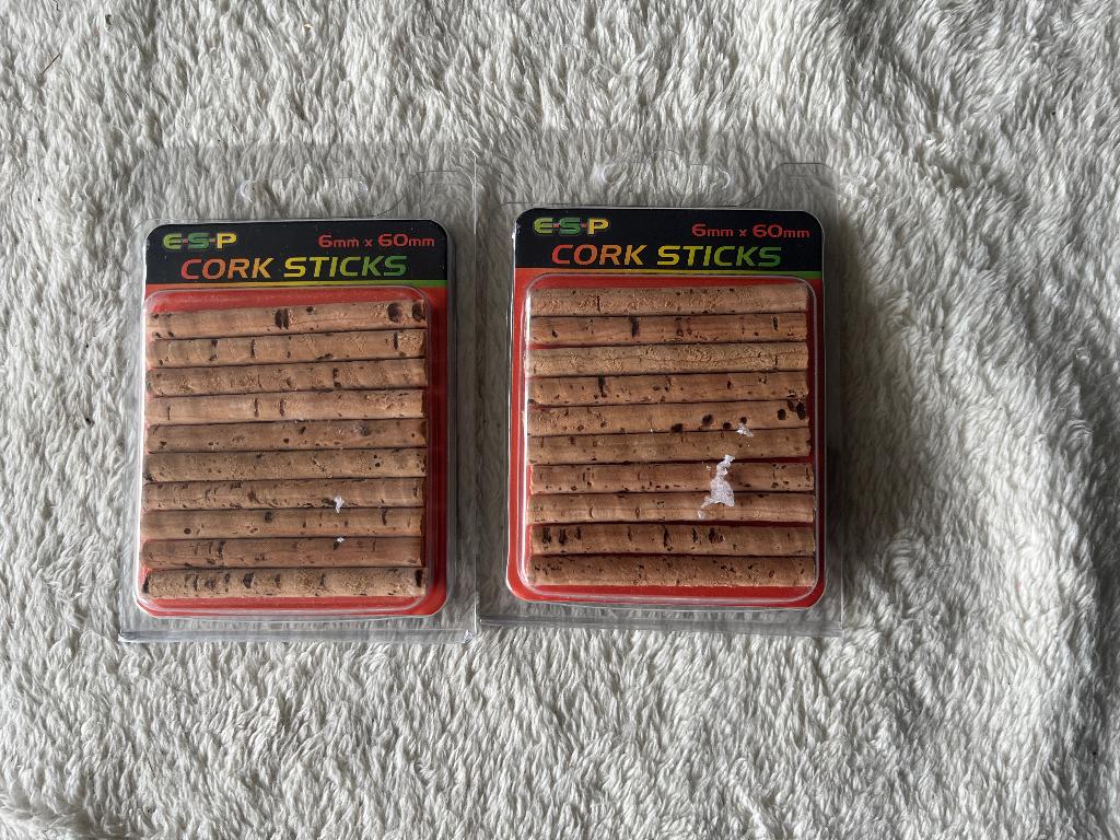 adv 240 / NIEUW set 2 blisters kurkstick's 6mm, Watersport en Boten, Hengelsport | Karpervissen, Ophalen of Verzenden, Overige typen