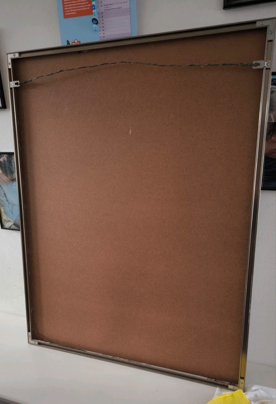 Grote kwaliteit lijst 87 x 68 cm Glas en metaal + print, Minder dan 150 cm, Ophalen, Markies