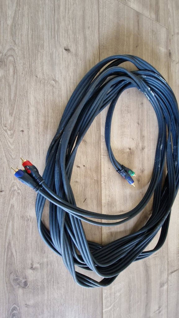 tulp kabel 3 x 10 meter (vast), Ophalen, Zo goed als nieuw, 10 meter of meer, Luidsprekerkabel