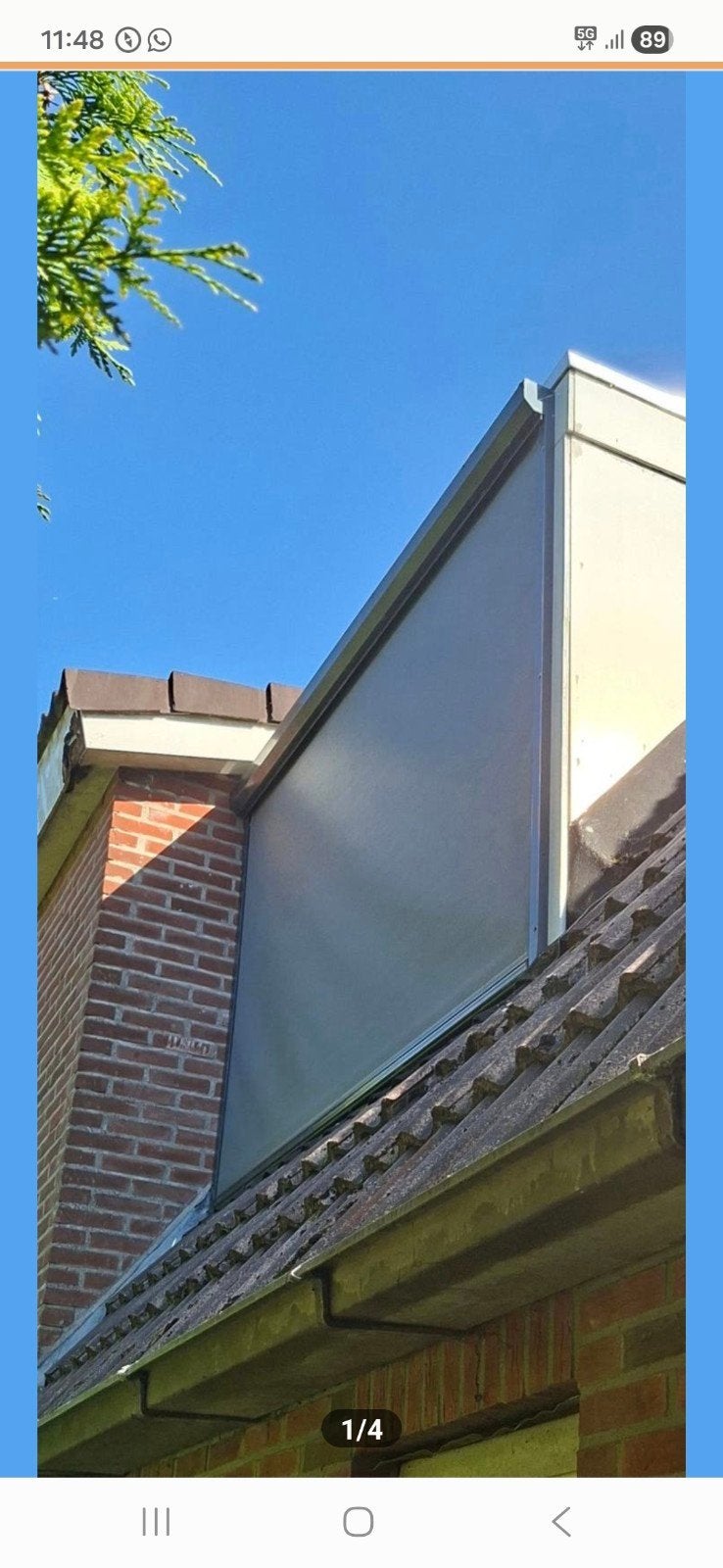 Screens (verduisterend), diverse afmetingen, Ophalen, Gebruikt, 150 tot 200 cm, Grijs