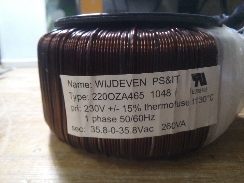 ringkern trafo 2x 35.8v - 260va, Hobby en Vrije tijd, Elektronica-componenten, Ophalen of Verzenden, Gebruikt