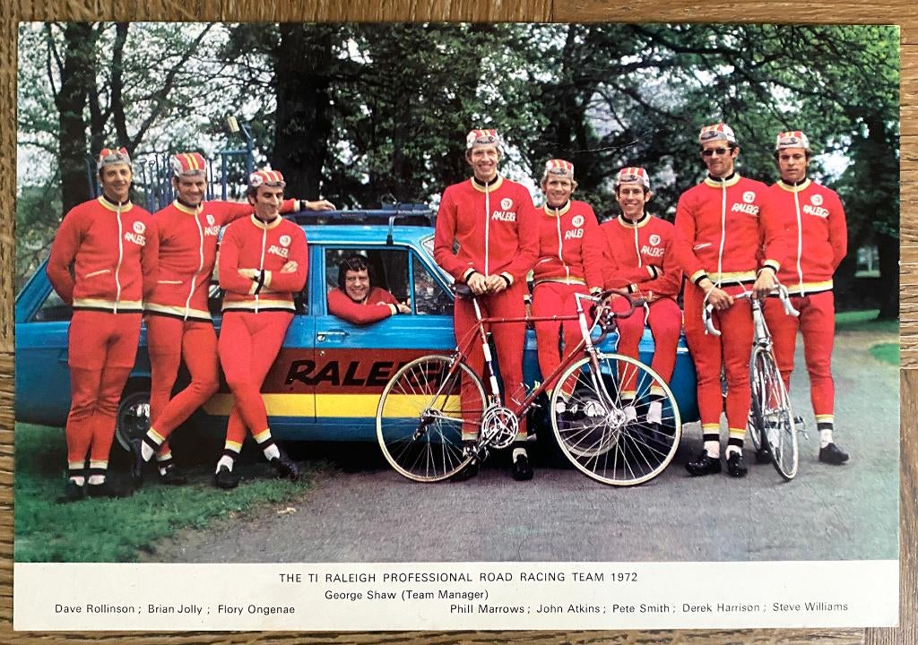 Wielrennen originele fotokaart 	TI – RALEIGH – 1972, Ophalen of Verzenden, Overige typen