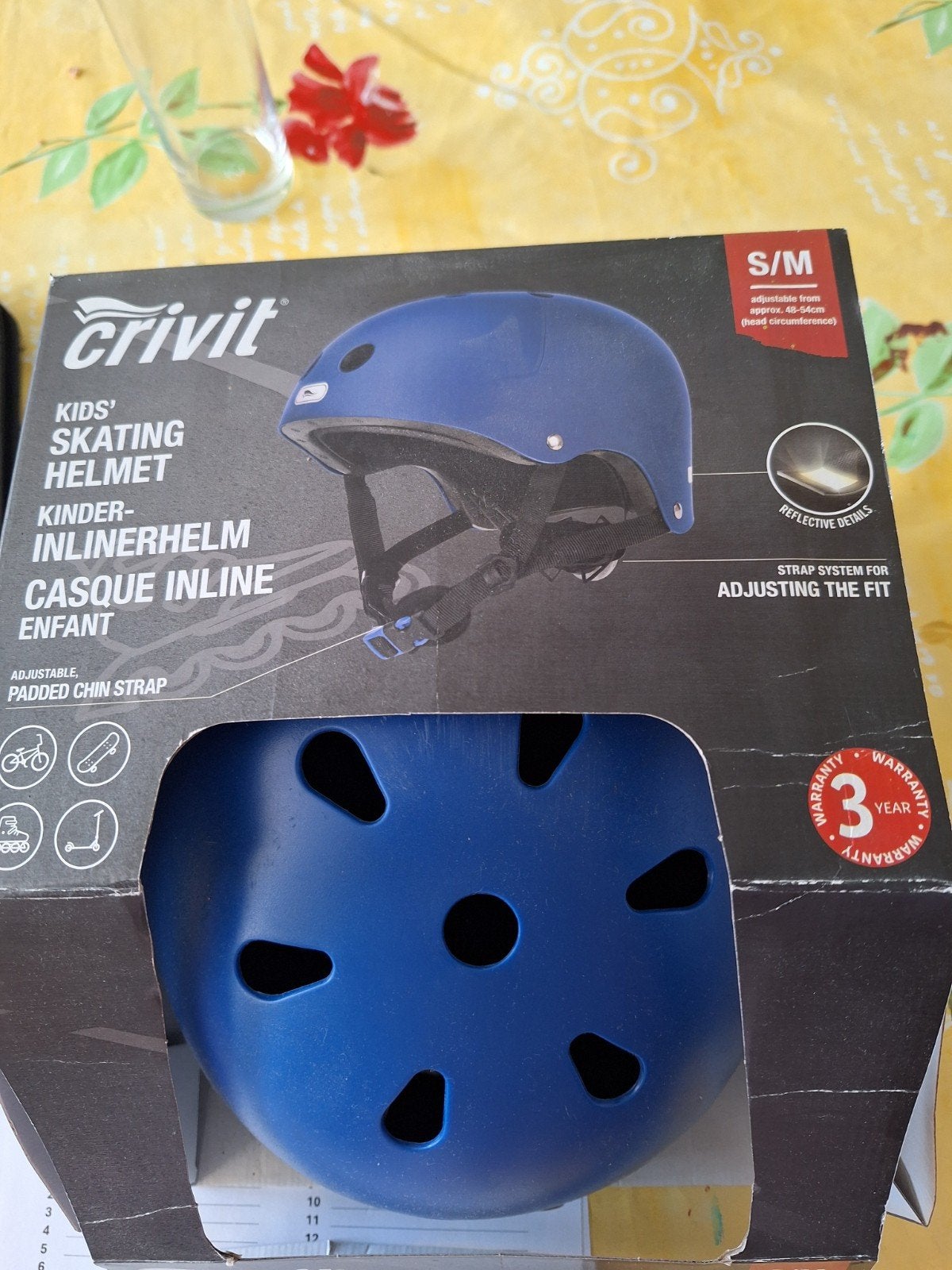 Crivit Kinder Inlinerhelm - Blauw (S/M), Fietsen en Brommers, Fietsaccessoires | Fietshelmen, S, Jongen of Meisje, Nieuw, Ophalen of Verzenden