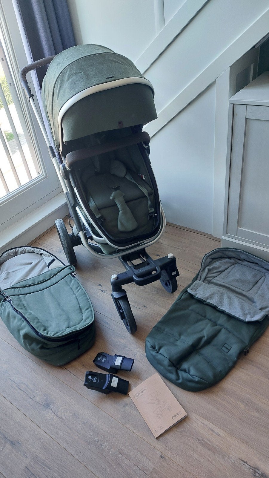 Joolz Geo 2 - kinderwagen compleet met uitbreiding, Kinderen en Baby's, Verstelbare duwstang, Zo goed als nieuw, Ophalen, Kinderwagen