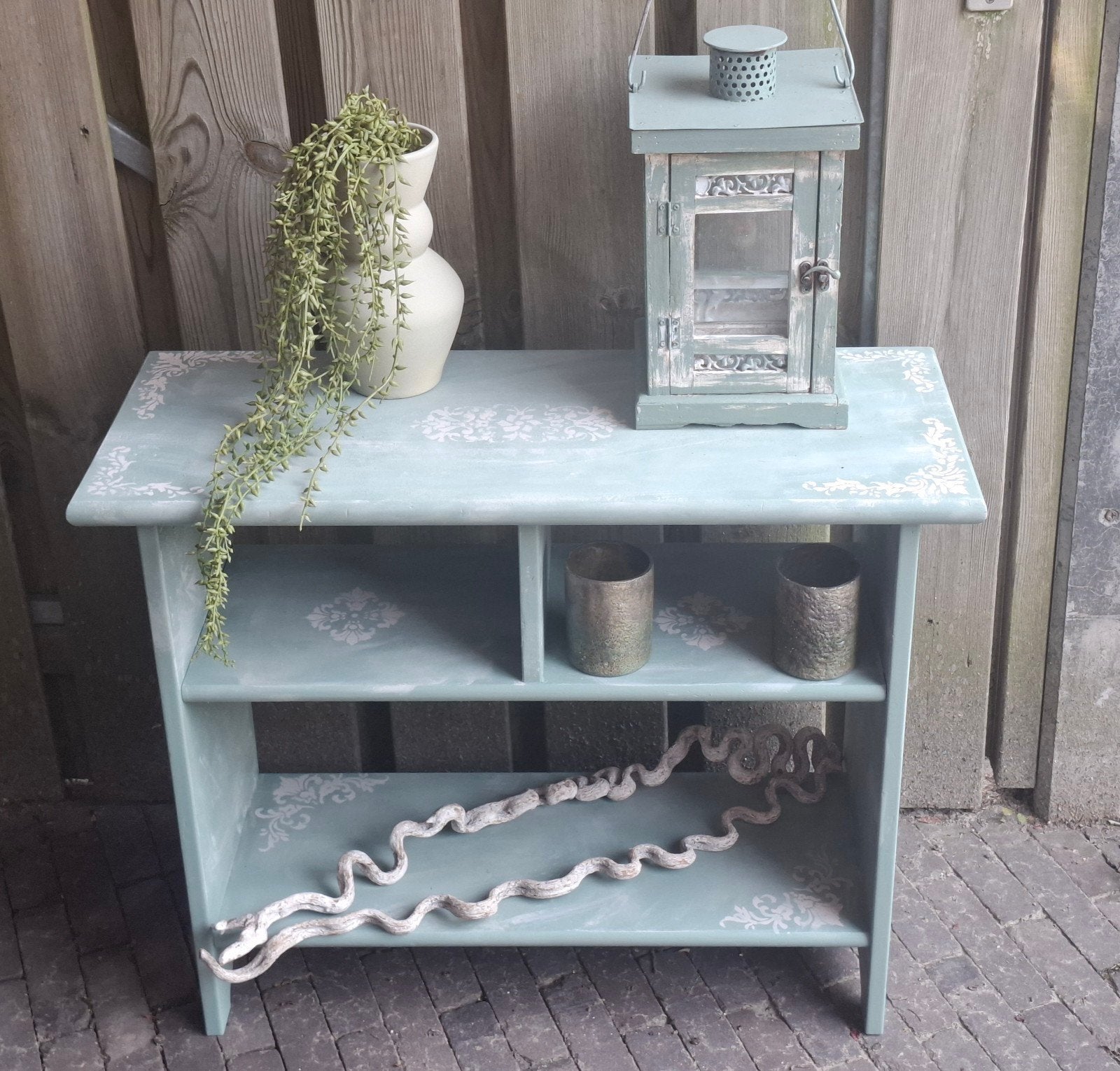 Vintage brocante kastje / dressoir, Shabby chic stijl., Huis en Inrichting, Kasten | Dressoirs, Ophalen, Gebruikt, 25 tot 50 cm