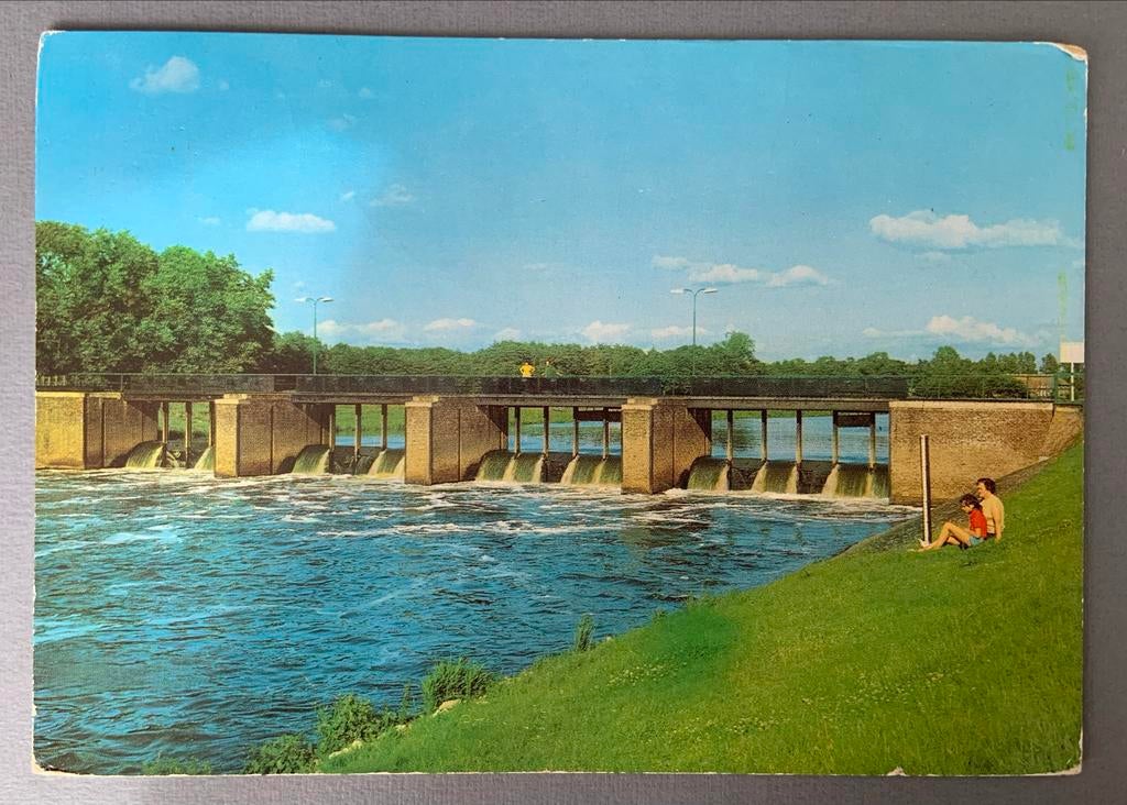 Stuwe in de Overijsselse Vecht bij Vilsteren, Verzenden, 1960 tot 1980, Gelopen, Overijssel