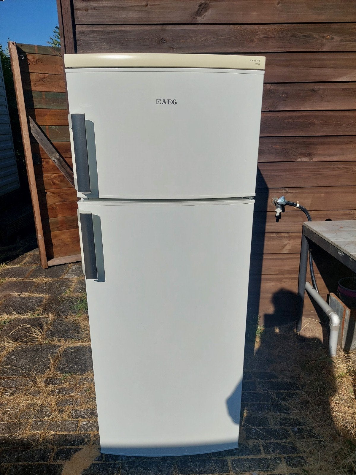 Koel-vriescombinatie AEG.  Ophalen in Nispen, Ophalen, Gebruikt, 200 liter of meer, Met aparte vriezer