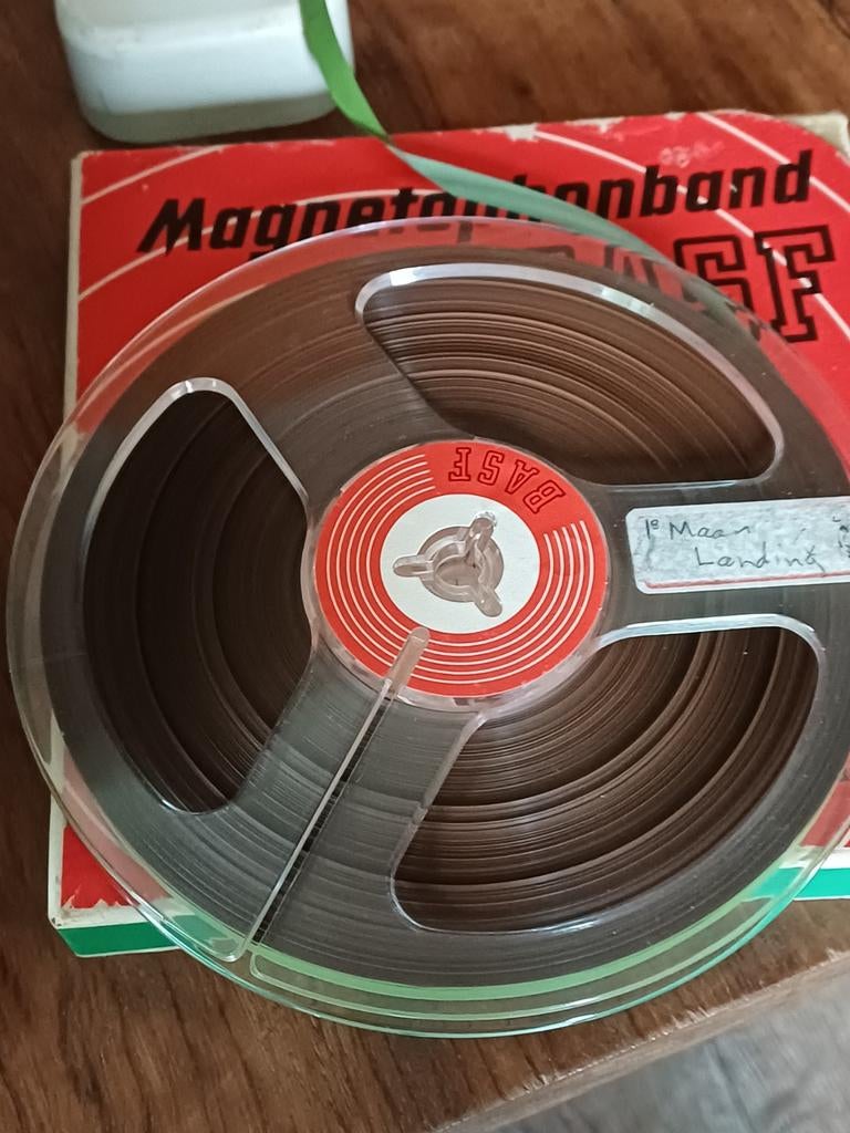 Maanlanding 20-07-1969 live opname op BASF LGS 35 tape, Audio, Tv en Foto, Bandrecorders, Ophalen of Verzenden