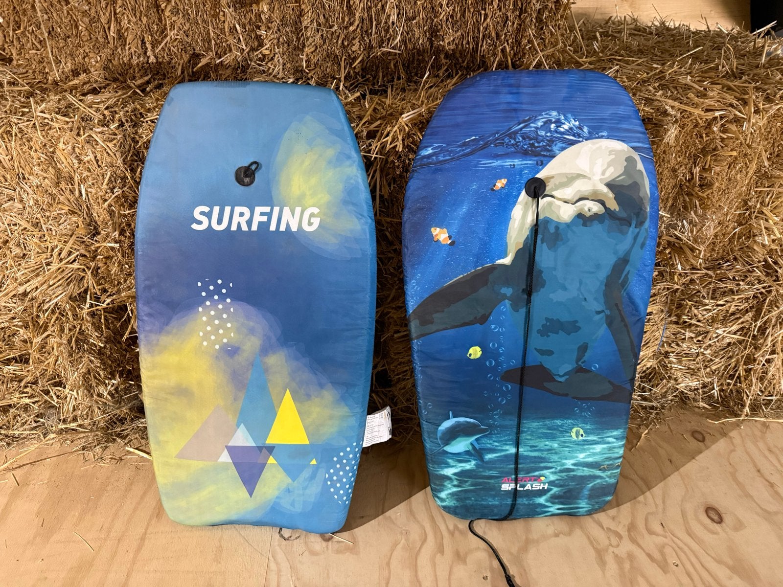 Bodyboards voor kinderen - 2 stuks, Ophalen of Verzenden, Gebruikt, Overige typen, Met koord