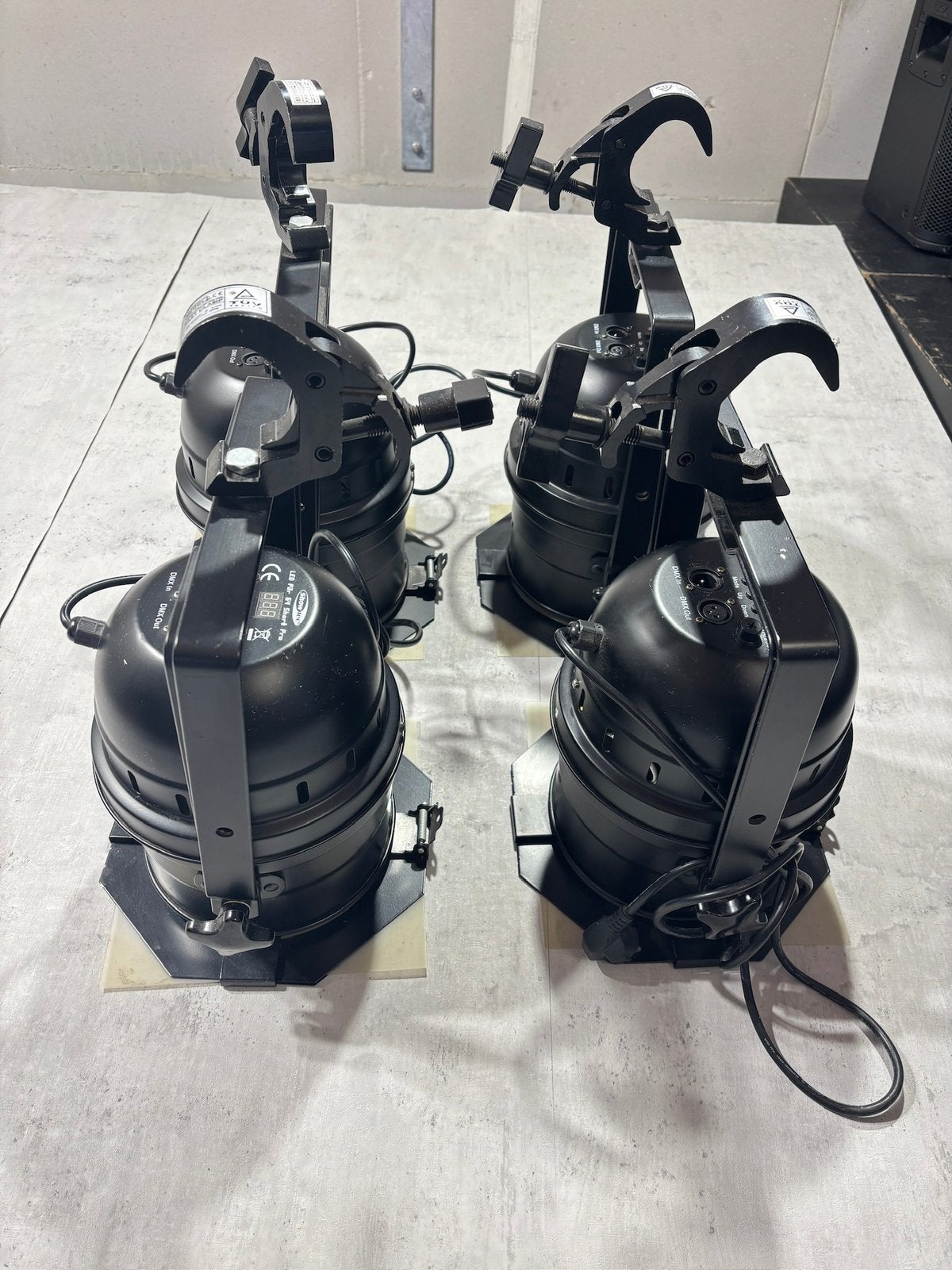 SET LED PARREN 4X Showtec LED Par 64 Short Pro  (RGB), Ophalen, Zo goed als nieuw, Licht