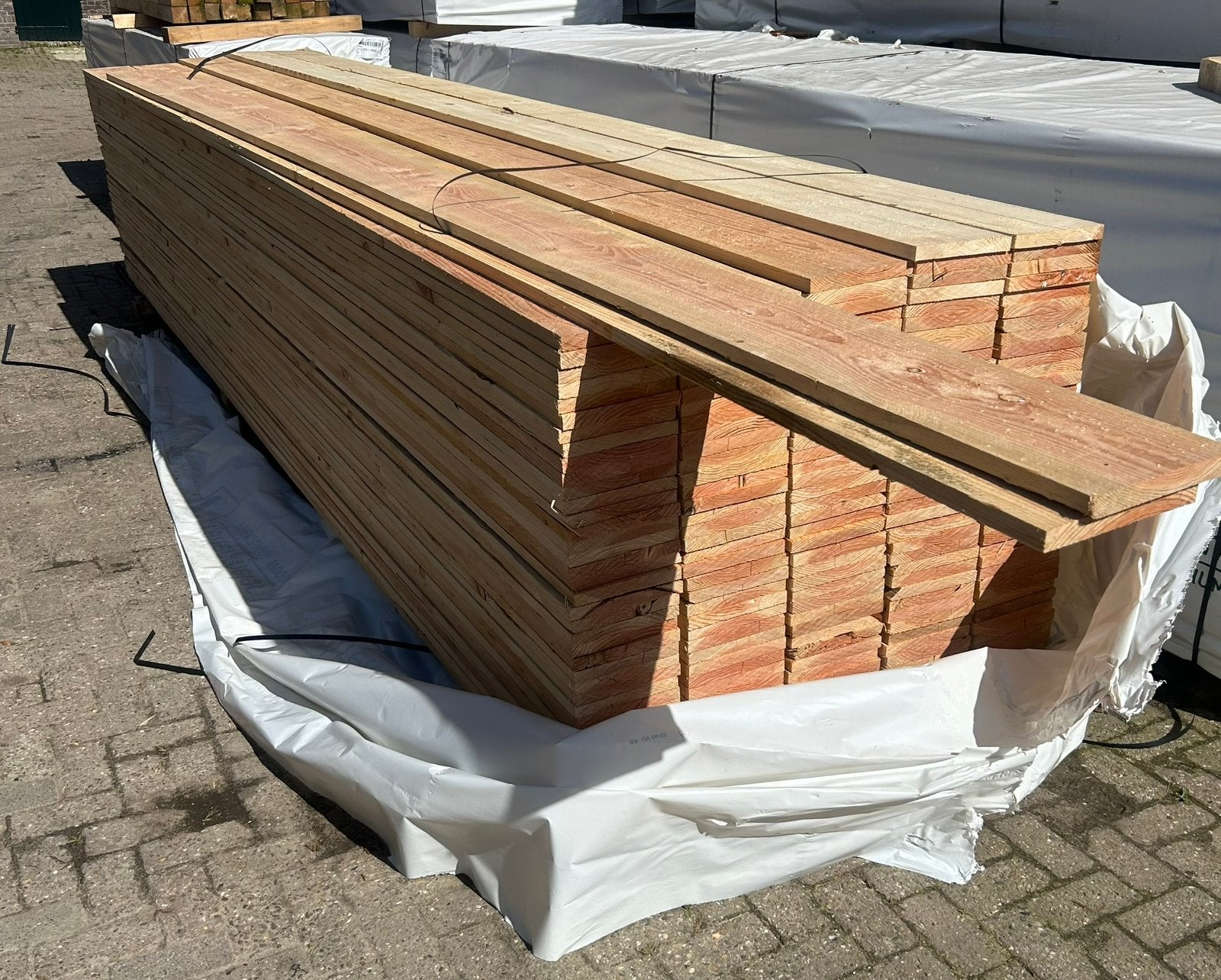 Bundel douglas houten planken, Tuin en Terras, Palen, Balken en Planken, Ophalen, Zo goed als nieuw, 250 cm of meer, Planken