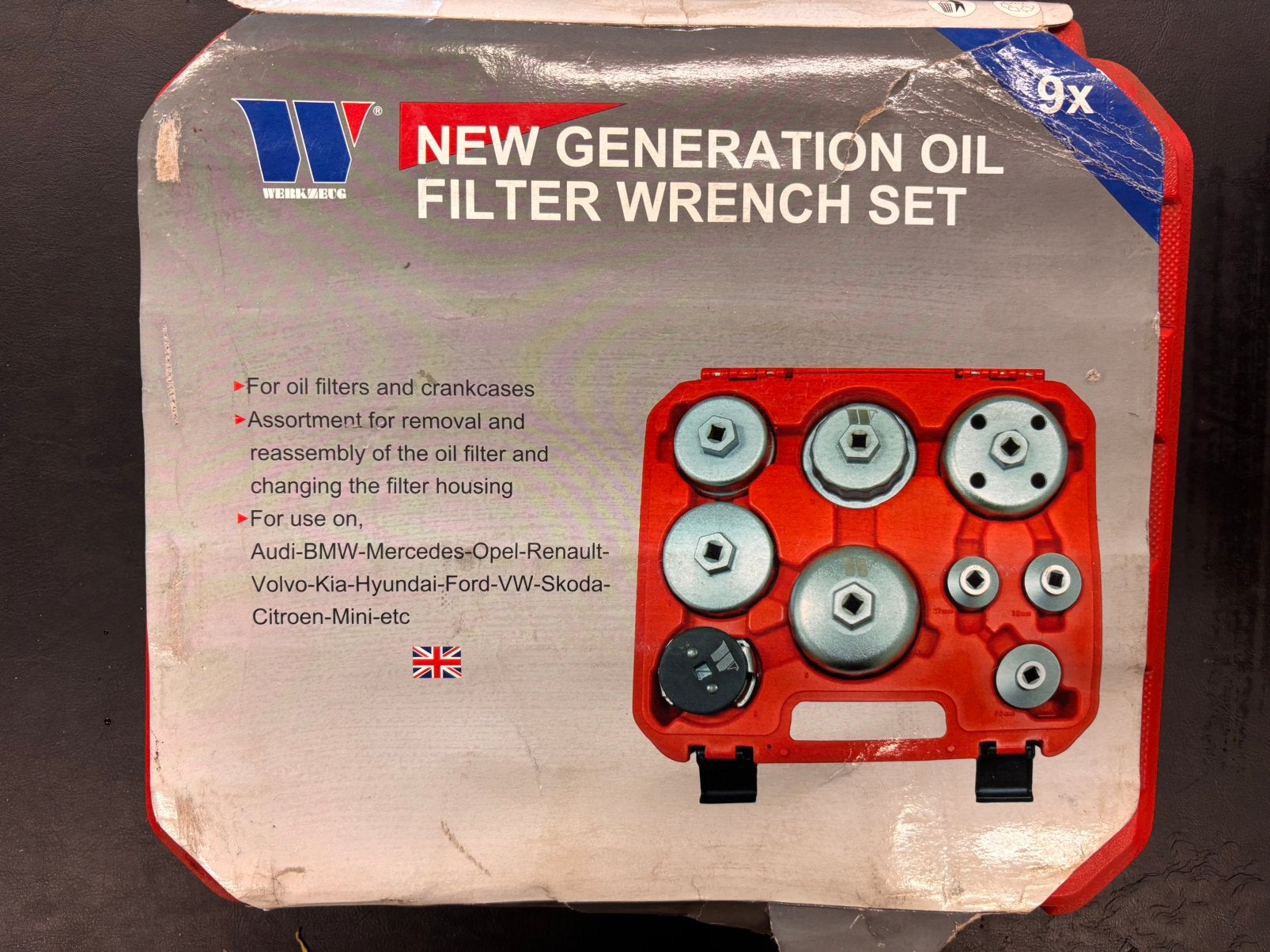 9-delige oliefilterdopsleutelset, Ophalen of Verzenden, Nieuw