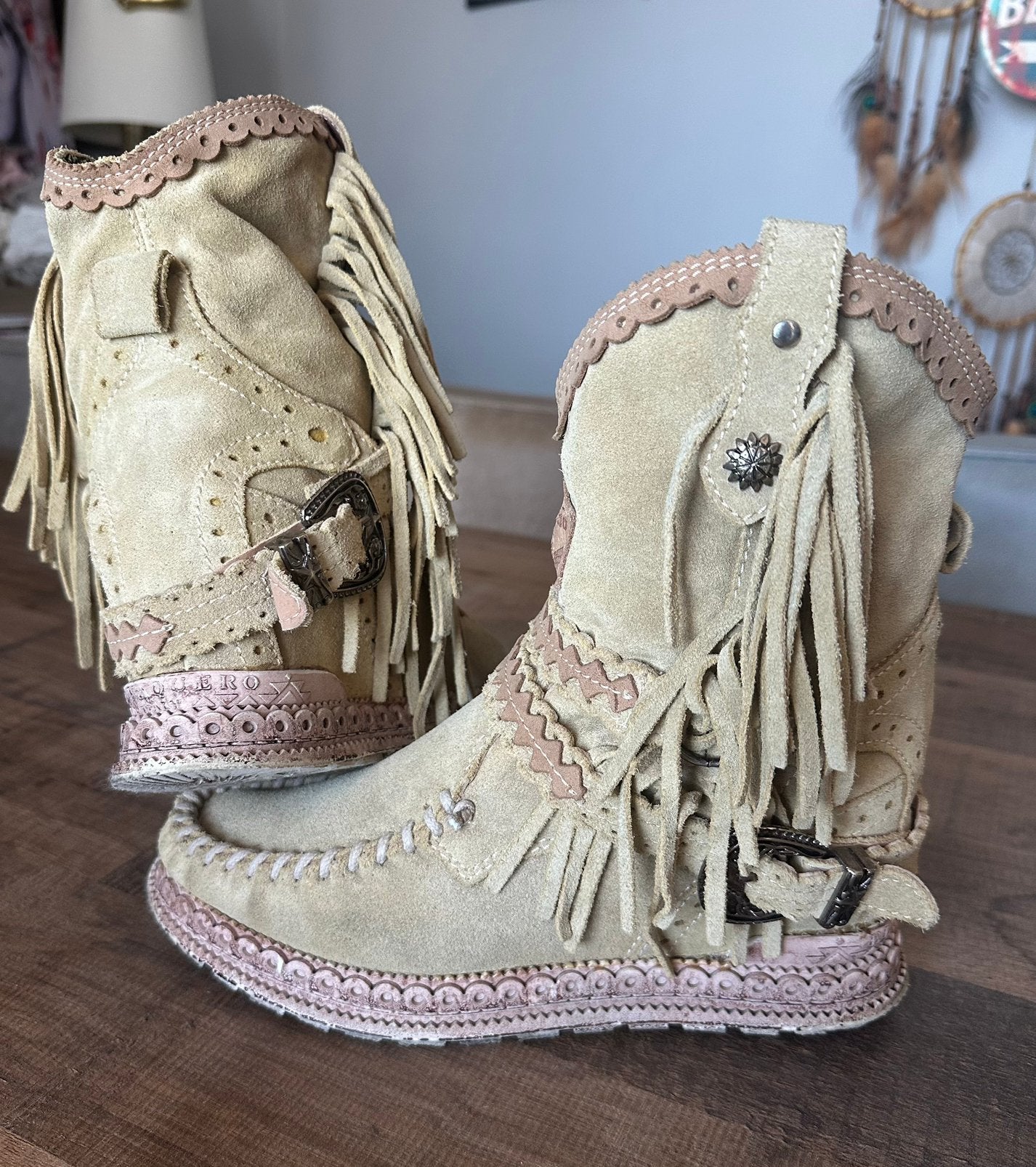 El Vaquero , maat 39 , zgan, Beige, Lage of Enkellaarzen, Ophalen of Verzenden, Zo goed als nieuw