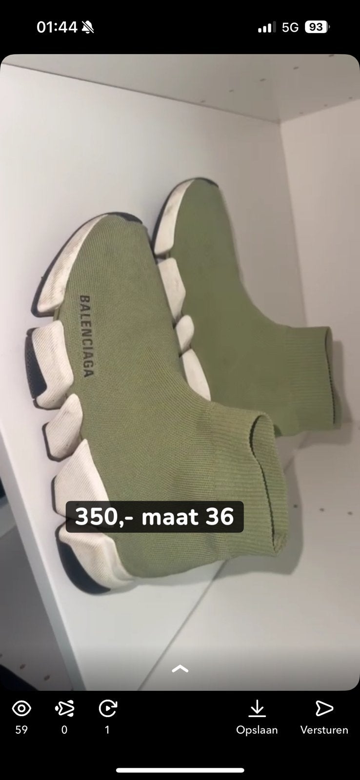 Balenciaga, Ophalen of Verzenden, Zo goed als nieuw, Zwart