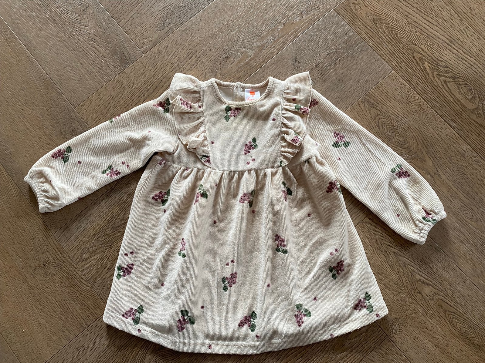 Hema jurkje van ribstof maat 80, Kinderen en Baby's, Babykleding | Maat 80, Ophalen of Verzenden, Gebruikt, Meisje, Jurkje of Rokje