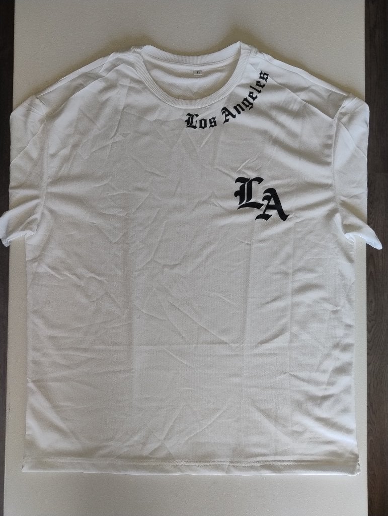 Oversized LA streetstyle t-shirt wit, Ophalen of Verzenden, Nieuw, Maat 52/54 (L), Wit