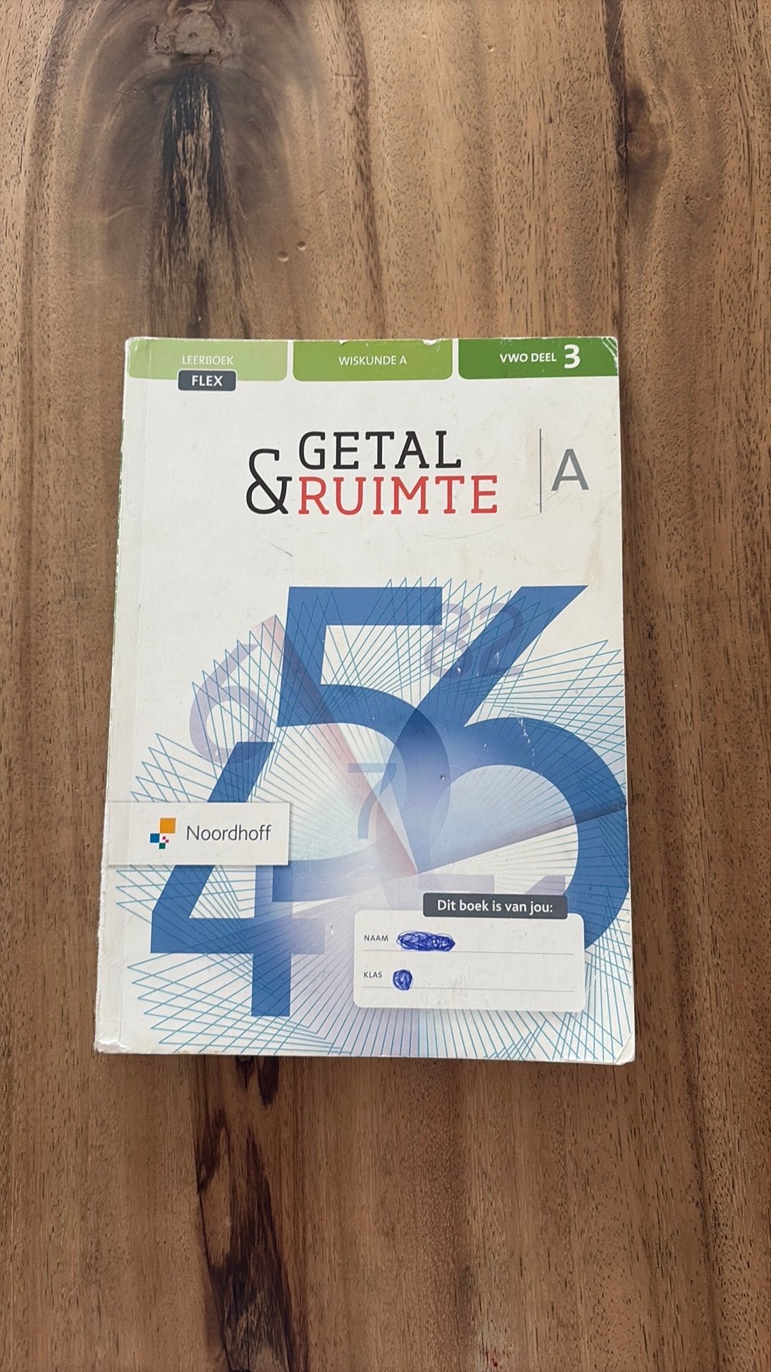 Getal en ruimte vwo bovenbouw deel 3, Boeken, Schoolboeken, Ophalen of Verzenden, Zo goed als nieuw, VWO, Wiskunde A