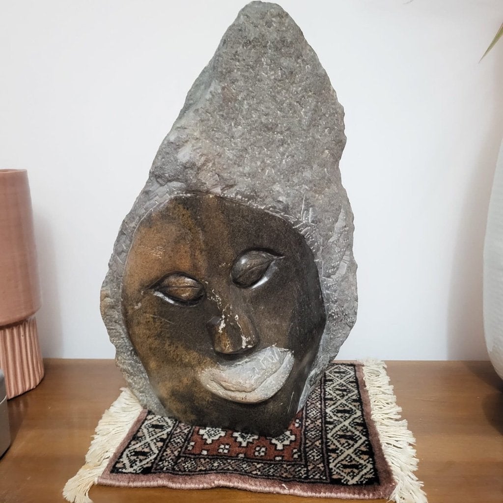 Afrikaanse Shona kunst – Stenen sculptuur 42x29 cm, Antiek en Kunst, Kunst | Niet-Westerse kunst, Ophalen of Verzenden
