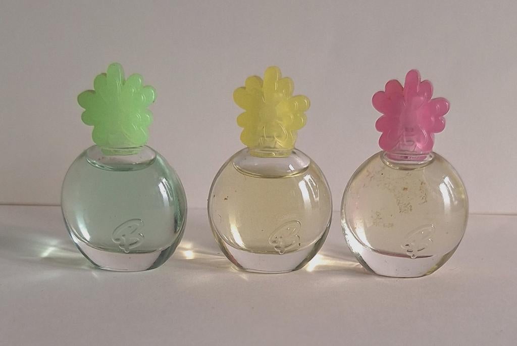 Barbie Eau de Toilette 3 Miniatuur Flesjes. Antonio Puig., Ophalen of Verzenden, Gebruikt