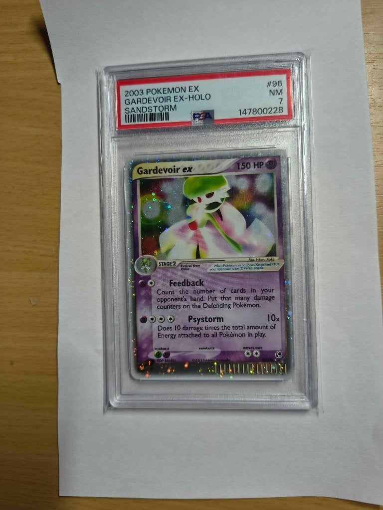Gardevoir ex sandstorm holo PSA 7, Ophalen of Verzenden, Nieuw, Losse kaart, Foil