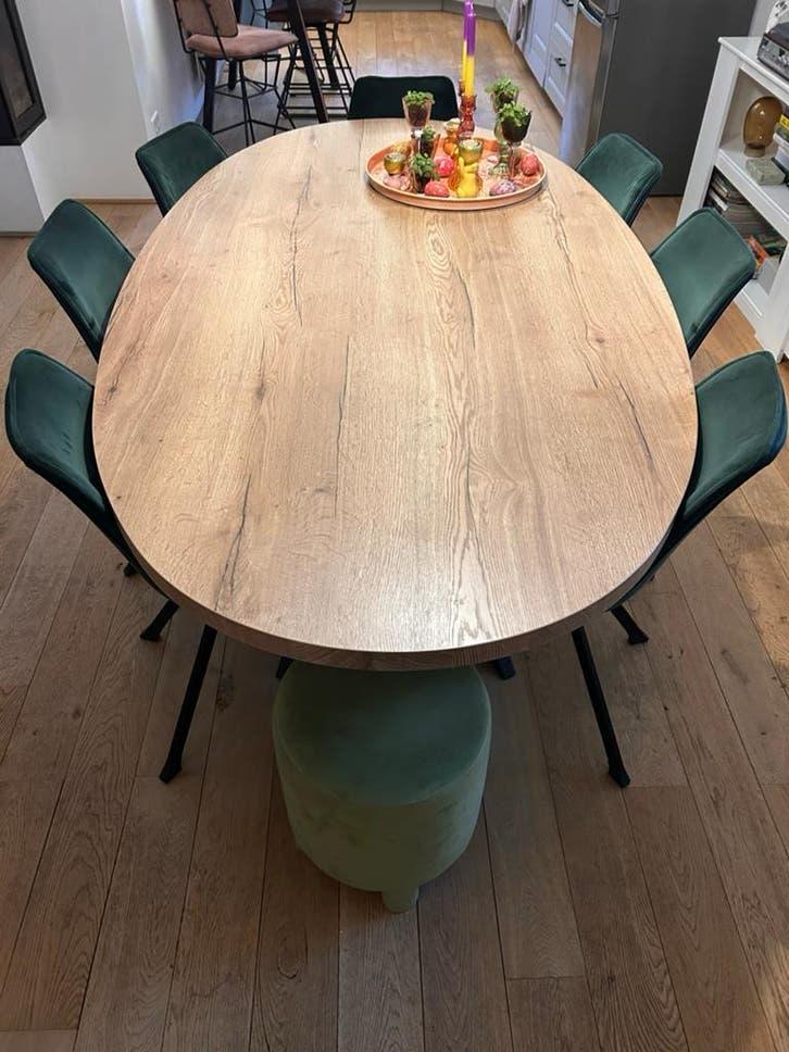 7x Eetkamerstoelen Belle - Velvet Groen, Huis en Inrichting, Stoelen, Ophalen, Gebruikt, Overige kleuren, Vijf, Zes of meer stoelen