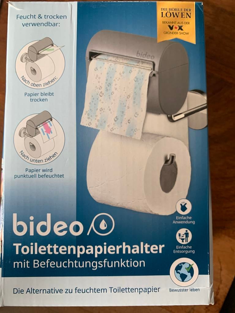 Bideo Dubbele Toiletrolhouder voor Nat en Droog Papier, Ophalen of Verzenden, Nieuw, Grijs, Overige typen