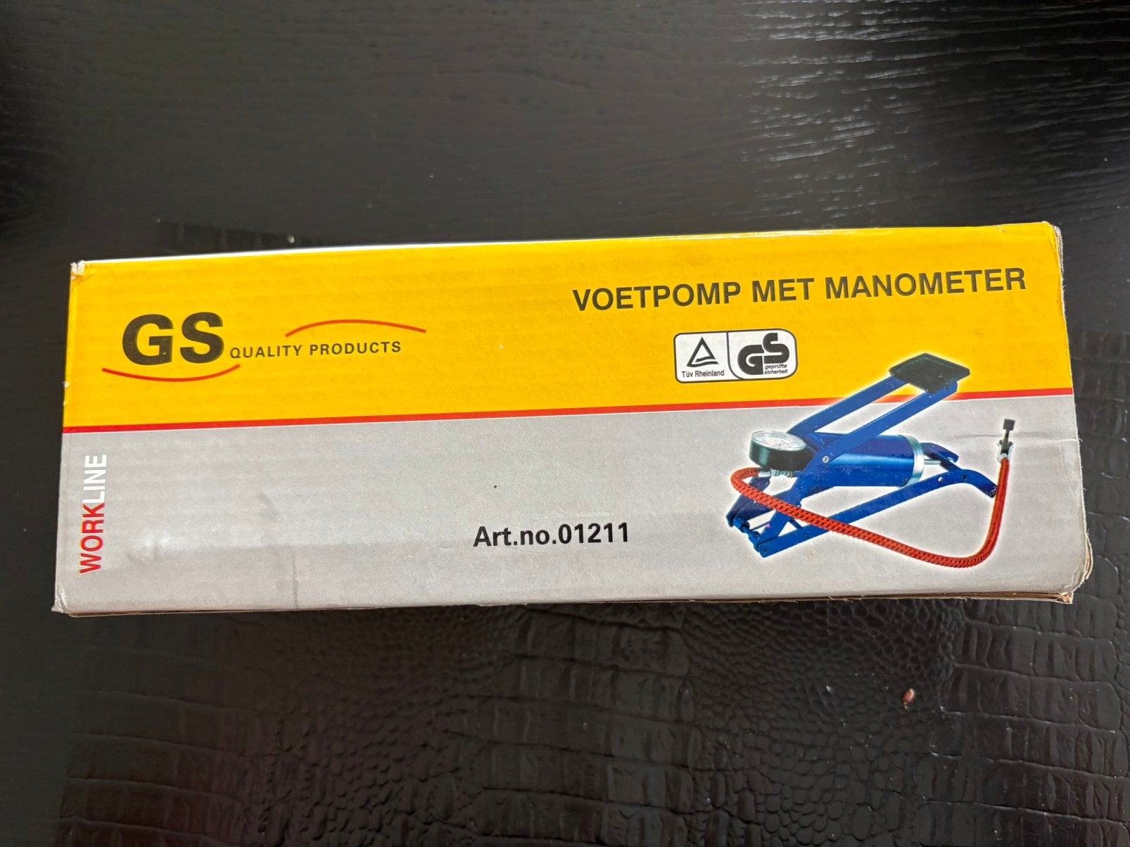 GS Voetpomp met Manometer - Nieuw in Doos, Ophalen of Verzenden, Drukmeter, Nieuw