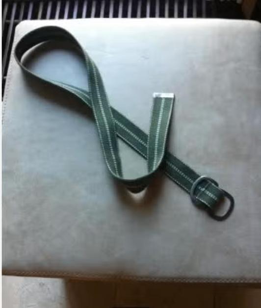 Heren riem canvas groen lengte 120 cm, Kleding | Heren, Riemen en Ceinturen, Overige kleuren, Ophalen of Verzenden, Zo goed als nieuw