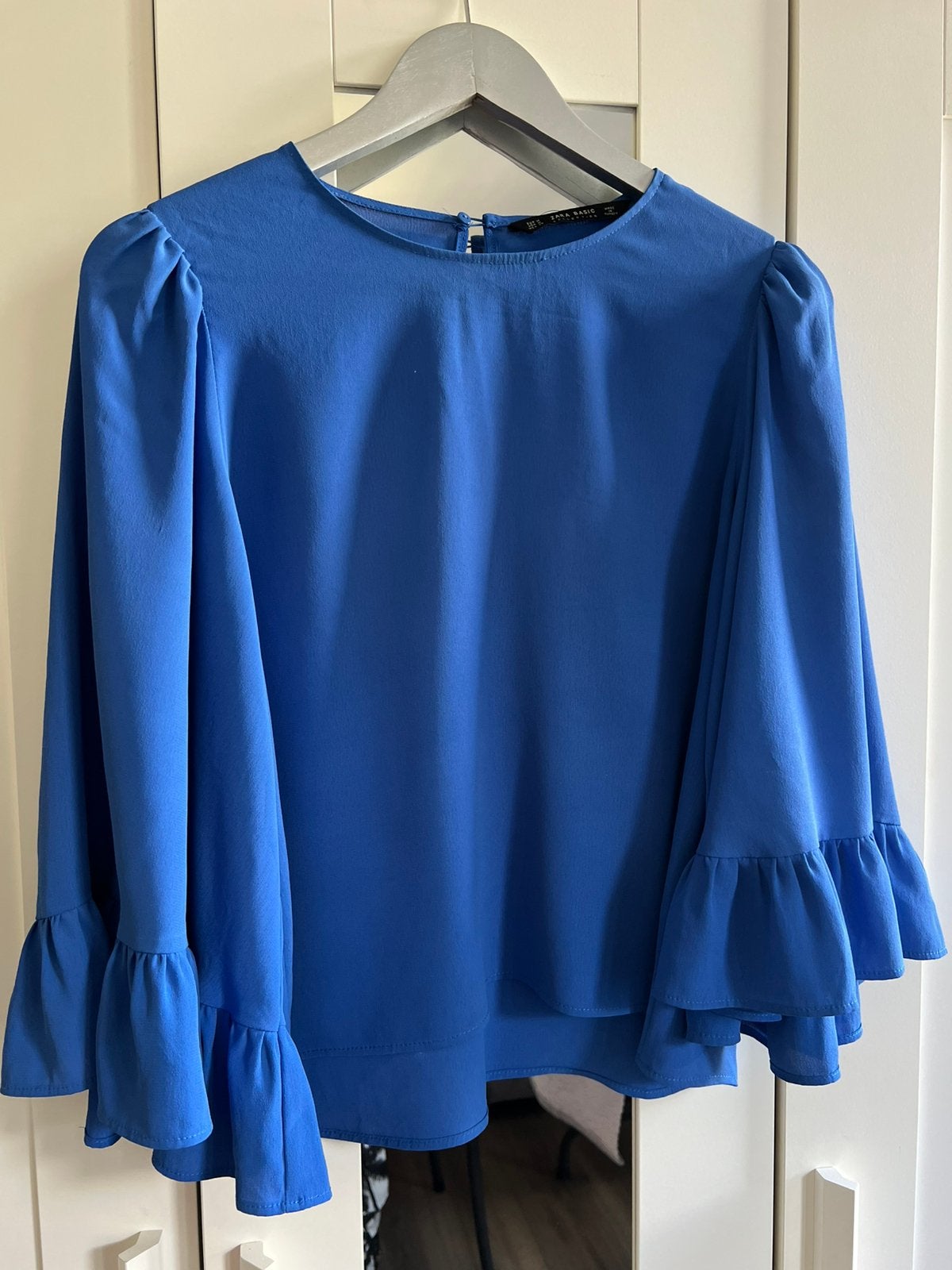 Zara kobalt blauwe vleermuis mouw blouse maat M, Ophalen of Verzenden, Zo goed als nieuw, Maat 38/40 (M), Blauw